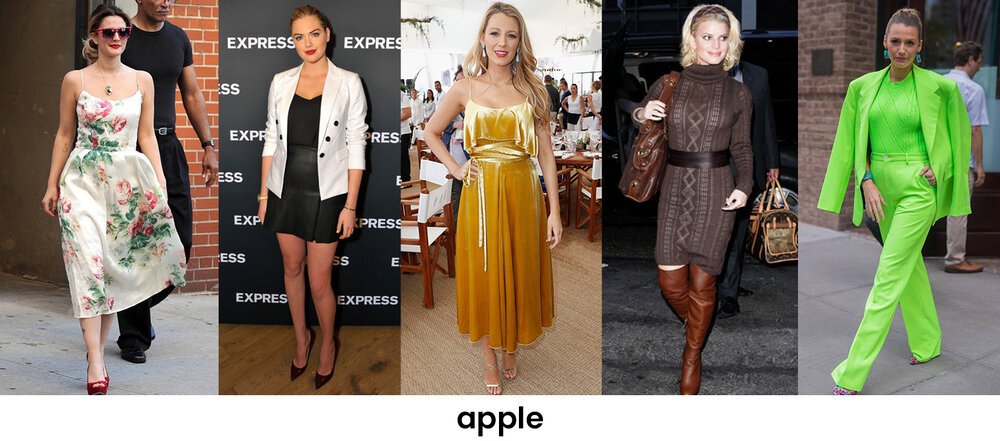 Outfits for apple shape body