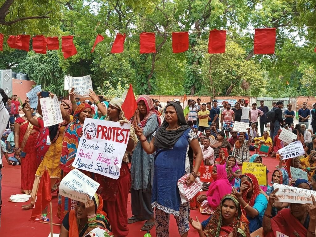 Street Vendors Rally Against Illegal Evictions in Delhi