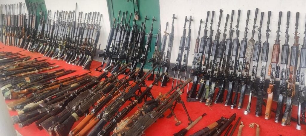 Coordinated raids by Manipur police recover 328 weapons from five Valley districts
