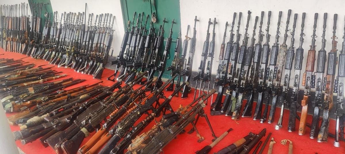 Coordinated raids by Manipur police recover 328 weapons from five Valley districts