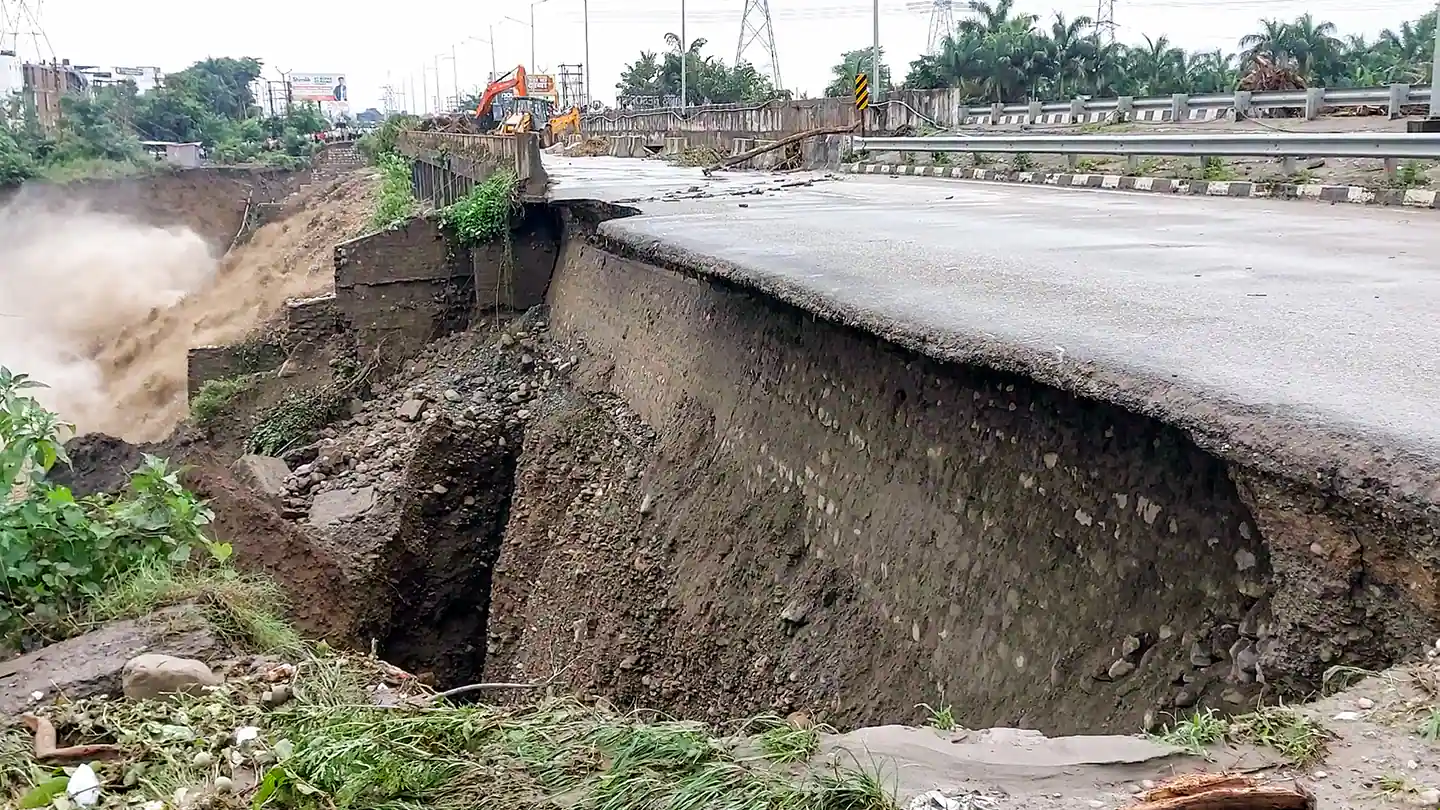 Dehradun Floods; Overflowing Chandrabhaga River in Rishikesh