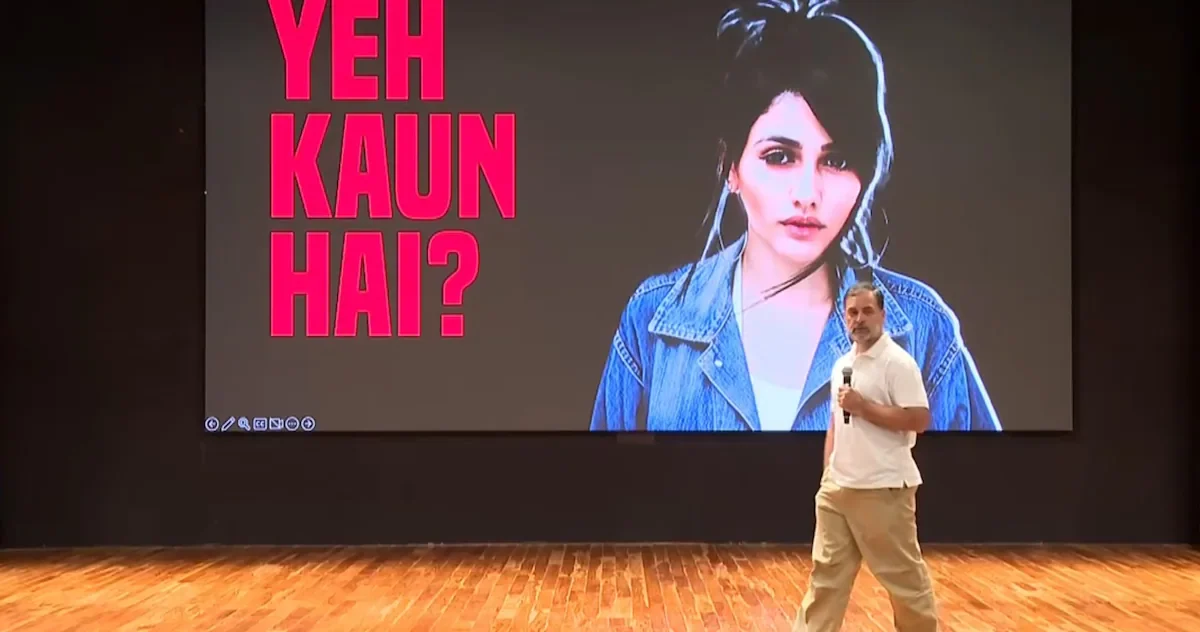 "Vote Casted with Brazilian Model's Picture 22 Times" Rahul Gandhi Claims in H-Files