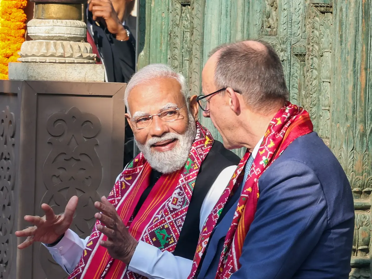 German Chancellor's India visit; Visa-Free Transit Announcement