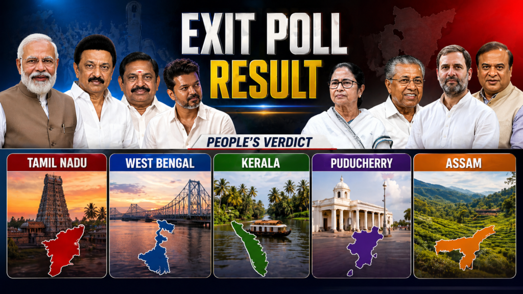 Exit polls predict close contest in West Bengal, & 3 other States & 1 UT