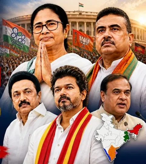 2026 Assembly election Results of Assam, West Bengal, Tamil Nadu, Puducherry, and Kerala